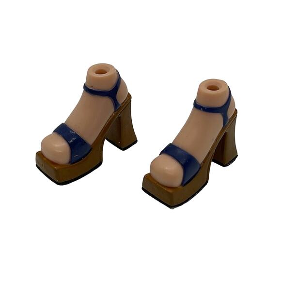 Bratz Footwear Meygan Campfire Navy Blue Platform Sandals - Picture 1 of 4